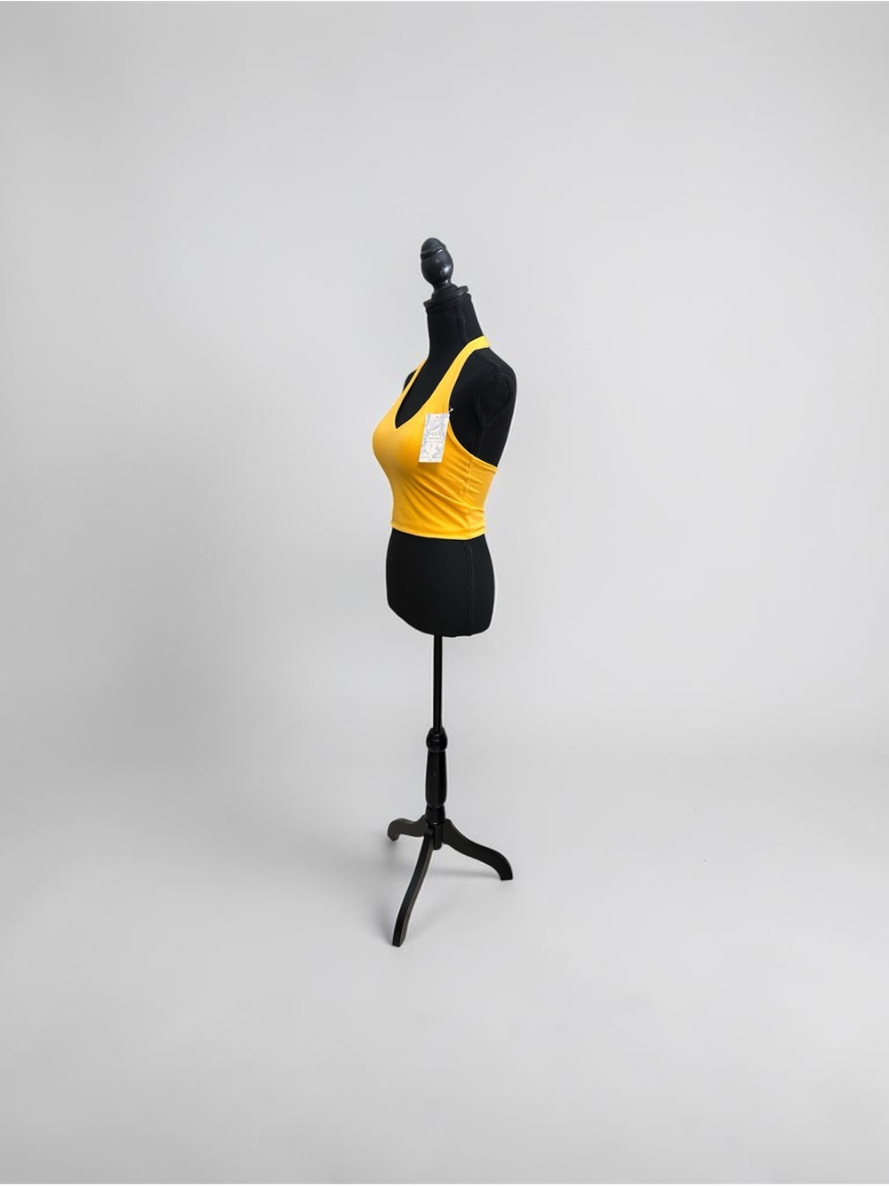 Klassy Network Golden Yellow Ribbed Racerback Crop - Picture 4 of 6